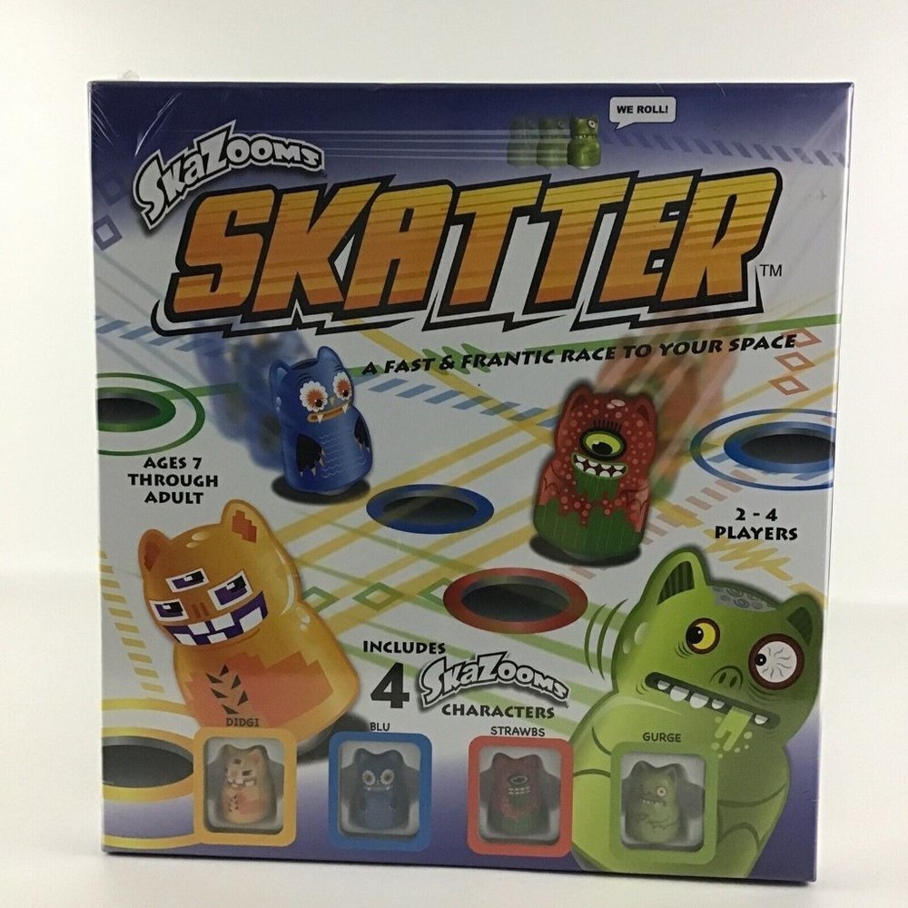 SkaZooms Skatter Fast Frantic Race To Your Space Family Fun Board Game New